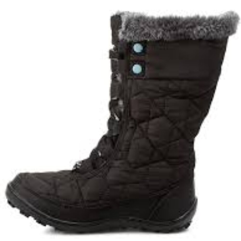 Columbia Girl's Black Minx Mid II BY1313-010 Lace‎ Up Winter Boots Size 2